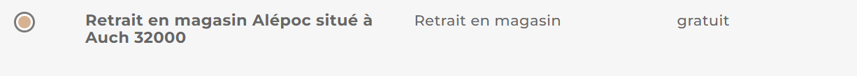 Retrait magasin